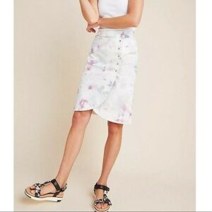NWT Anthropologie Tie-Dye Tulip Knee Length Skirt